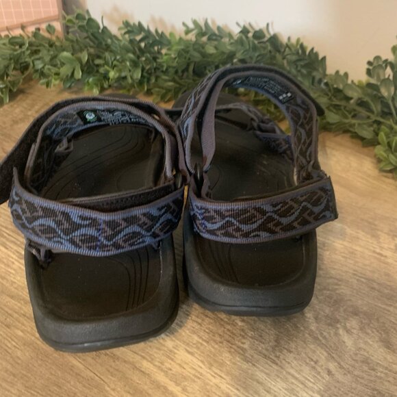 Teva Mens Hurricane 4 Wavy Trail Navy Hiking Outdoor Sandals Adjust Straps 13 - Picture 5 of 7